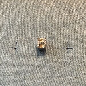 Diamond and Silver “H” Mini Bead